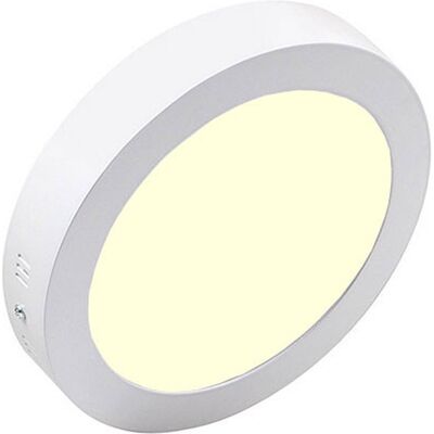 EcoBright Led downlight - opbouw rond 18w - warm wit 3000k - mat wit aluminium - ø225mm EcoBright Led downlight - opbouw rond 18w - warm wit 3000k - mat wit aluminium - ø225mm