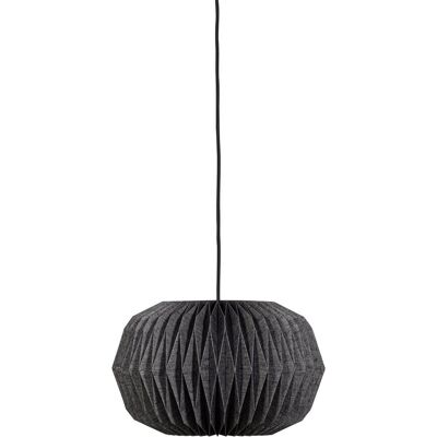 WOOOD globe hanglamp - papier - naturel/zwart - 25x44x44 WOOOD globe hanglamp - papier - naturel/zwart - 25x44x44