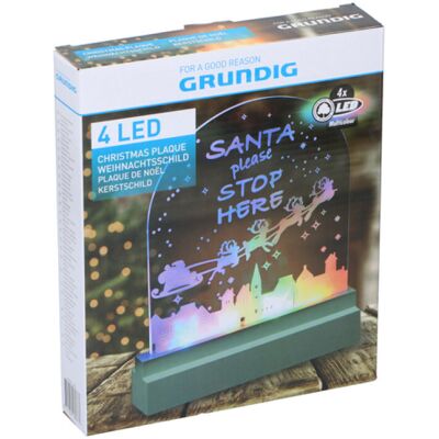 Grundig kerstschild led meerkleurig Grundig kerstschild led meerkleurig