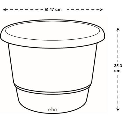 ELHO Amiga Rond 47 - Gerecycled plastic tuinpot ELHO Amiga Rond 47 - Gerecycled plastic tuinpot