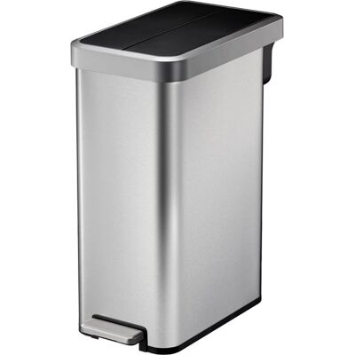 EKO Ecofly II 45 L Zilveren Prullenbak - Afvalbak EKO Ecofly II 45 L Zilveren Prullenbak - Afvalbak