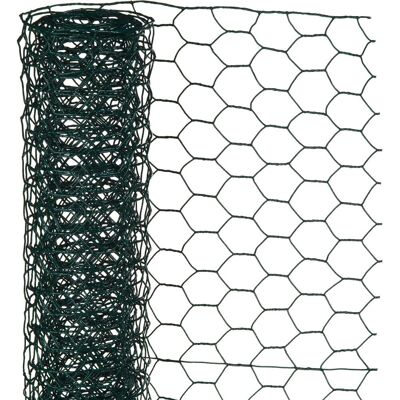 Nature - verzinkt staal gaas - 10 x 0,5m - groen - 13mm mazen Nature - verzinkt staal gaas - 10 x 0,5m - groen - 13mm mazen