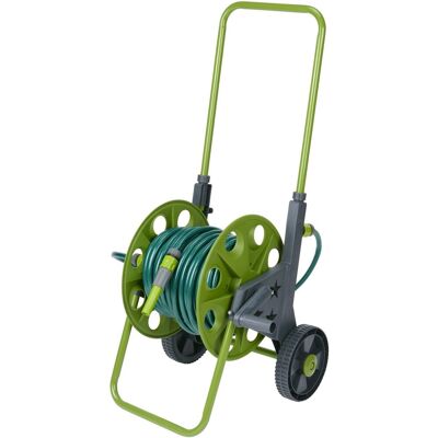 Kinzo tuinslanghaspel - inclusief tuinslang 30 meter, 4 koppelingen en sproeikop - tuinslang flexibel met verstelbare beugel - voor tuinieren en schoonmaak - groen Kinzo tuinslanghaspel - inclusief tuinslang 30 meter, 4 koppelingen en sproeikop - tuinslang flexibel met verstelbare beugel - voor tuinieren en schoonmaak - groen