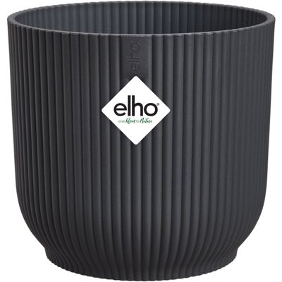 Elho vibes fold rond 14 - bloempot voor binnen - 100% gerecycled plastic - ø 14.1 x h 12.9 cm - antraciet Elho vibes fold rond 14 - bloempot voor binnen - 100% gerecycled plastic - ø 14.1 x h 12.9 cm - antraciet