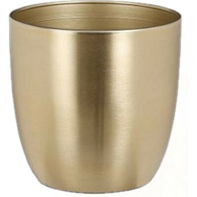 Mica Decorations plantenpot - metaal - goud - d13 x h12 cm - bloempot Mica Decorations plantenpot - metaal - goud - d13 x h12 cm - bloempot