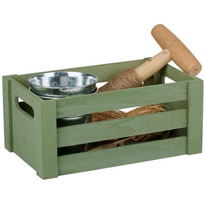 Kinzo tuingereedschap set - tuinierset met houten tuinkist en 2 metalen plantenpotten - tuinaccessoires set voor planten verzorging - kweekset planten met plantlabels set - groen Kinzo tuingereedschap set - tuinierset met houten tuinkist en 2 metalen plantenpotten - tuinaccessoires set voor planten verzorging - kweekset planten met plantlabels set - groen