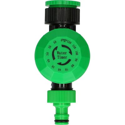 Kinzo garden watertimer - 5-120 min. - 2 aansluitingen - vergrendelknop Kinzo garden watertimer - 5-120 min. - 2 aansluitingen - vergrendelknop