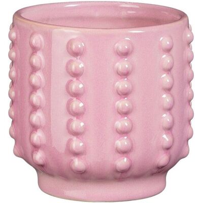 Mica Decorations bloempot boaz - gebobbeld - roze - 16 x 18 cm Mica Decorations bloempot boaz - gebobbeld - roze - 16 x 18 cm