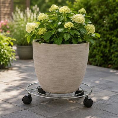 Kinzo plantenstandaard op wielen - plantenroller voor binnen of buiten - ø29 cm Kinzo plantenstandaard op wielen - plantenroller voor binnen of buiten - ø29 cm