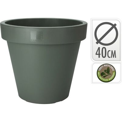 Overige Merken Eecken & kanten bloempot 40 cm plastic/donkergroen Overige Merken Eecken & kanten bloempot 40 cm plastic/donkergroen