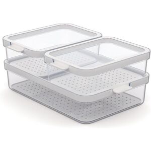 Rotho Cauma Koelkast Organizer Set - Transparant Kunststof Rotho Cauma Koelkast Organizer Set - Transparant Kunststof