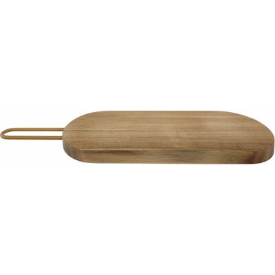 Point-Virgule snijplank - serveerplank uit acaciahout met koperen handvat - 40x12x2cm Point-Virgule snijplank - serveerplank uit acaciahout met koperen handvat - 40x12x2cm