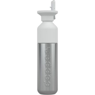 Dopper flip straw white + steel 490ml bundel Dopper flip straw white + steel 490ml bundel