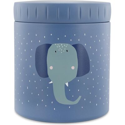 Trixie thermos container - mrs. elephant - thermo lunchpot voor kinderen - 500 ml - rvs lunchbox - blauw Trixie thermos container - mrs. elephant - thermo lunchpot voor kinderen - 500 ml - rvs lunchbox - blauw