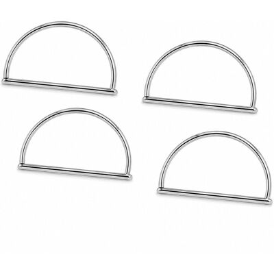 Alpina Servetringen zilver - 4-delige set - metalen servetring - tafeldecoratie Alpina Servetringen zilver - 4-delige set - metalen servetring - tafeldecoratie