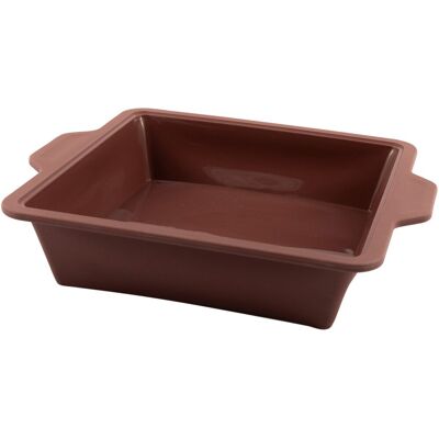 Point-Virgule vierkante taartvorm uit platinum silicone vintage maroon 20x20x6cm Point-Virgule vierkante taartvorm uit platinum silicone vintage maroon 20x20x6cm