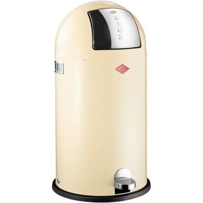 Wesco kickboy prullenbak pedaalemmer 40 liter metaal - amandel afvalbak - made in germany Wesco kickboy prullenbak pedaalemmer 40 liter metaal - amandel afvalbak - made in germany