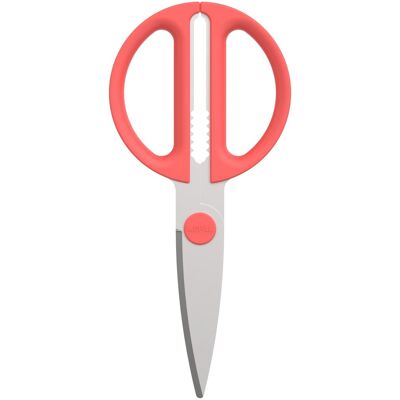 Mepal schaar chef it - keukenschaar - extra functie voor het kraken van noten of openen van een dop - ergonomisch handvat - keukengerei - coral Mepal schaar chef it - keukenschaar - extra functie voor het kraken van noten of openen van een dop - ergonomisch handvat - keukengerei - coral