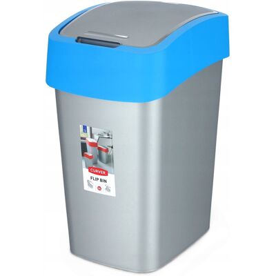 Curver 25L Blauwe Afvalbak - Schokbestendig, Dichtdeksel Curver 25L Blauwe Afvalbak - Schokbestendig, Dichtdeksel
