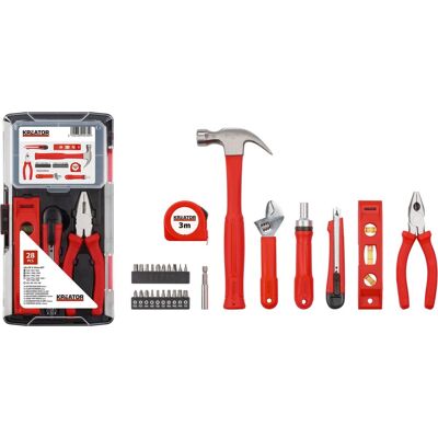 Kreator - hand tools - krt951014 - gereedschapsset gemengd - 28 st. Kreator - hand tools - krt951014 - gereedschapsset gemengd - 28 st.