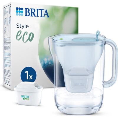 Brita style eco - waterfilterkan - 2,4l - blauw Brita style eco - waterfilterkan - 2,4l - blauw