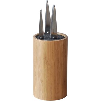 Point-Virgule - messenblok zonder messen - universeel - bamboe - ɸ12cm h22cm Point-Virgule - messenblok zonder messen - universeel - bamboe - ɸ12cm h22cm