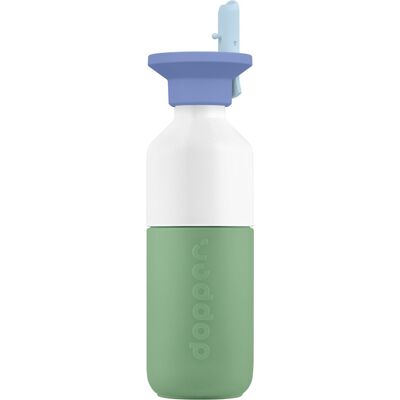 Dopper steel drinkfles 350 ml x flip straw - fresh green - roestvrij staal Dopper steel drinkfles 350 ml x flip straw - fresh green - roestvrij staal