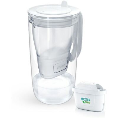 Brita glass mx pro pure - waterfilterkan - 2.5l - inclusief 1 maxtra pro filter - glas - grijs Brita glass mx pro pure - waterfilterkan - 2.5l - inclusief 1 maxtra pro filter - glas - grijs