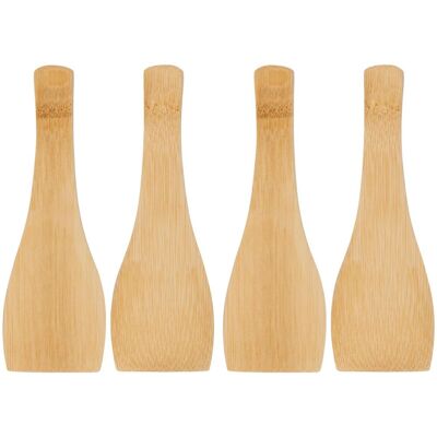 Alpina raclette spatels - 4 stuks - bamboe spatels - houten raclette spatels Alpina raclette spatels - 4 stuks - bamboe spatels - houten raclette spatels
