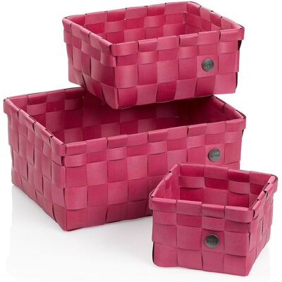 Kela Mand, set van 3 stuks, polypropyleen, framboos rood - neo Kela Mand, set van 3 stuks, polypropyleen, framboos rood - neo