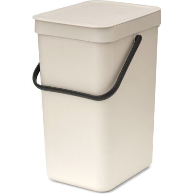Brabantia Sort & Go Recyclingbak - 12L Licht Beige Brabantia Sort & Go Recyclingbak - 12L Licht Beige