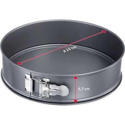 Westmark springvorm, taartvorm, ø 24 cm, met antiaanbaklaag, koudgewalst staal, back meister, antraciet, 32642270 Westmark springvorm, taartvorm, ø 24 cm, met antiaanbaklaag, koudgewalst staal, back meister, antraciet, 32642270
