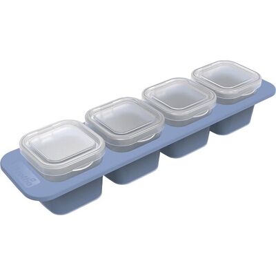 Rotho mini diepvriesdoosjes 4x0.05l horizon blauw/transparant Rotho mini diepvriesdoosjes 4x0.05l horizon blauw/transparant
