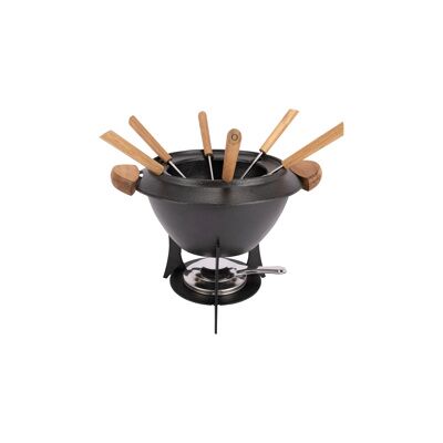 No Brand Fondue d23 cm gietijzer met 6 vorken No Brand Fondue d23 cm gietijzer met 6 vorken