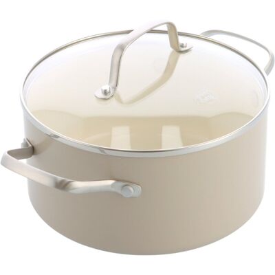GreenChef nordics keramische inductie kookpan met deksel 18cm/2.1l - pfas-vrij - inductie pan - vaatwasserbestendig - ovenbestendig tot 220°c - keramische antiaanbaklaag - crème GreenChef nordics keramische inductie kookpan met deksel 18cm/2.1l - pfas-vrij - inductie pan - vaatwasserbestendig - ovenbestendig tot 220°c - keramische antiaanbaklaag - crème