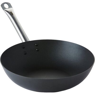 Point-Virgule wokpan - carbonstaal - excalibur anti-aanbaklaag - ø 30cm Point-Virgule wokpan - carbonstaal - excalibur anti-aanbaklaag - ø 30cm