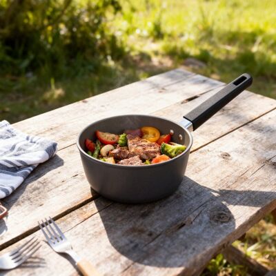 Alpina steelpan 16 cm - keramische sauspan - inductie pan - pfas vrij - 1,3 liter - aluminium Alpina steelpan 16 cm - keramische sauspan - inductie pan - pfas vrij - 1,3 liter - aluminium