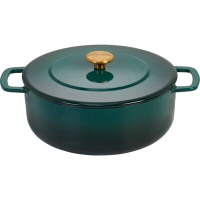 ComBekk gietijzeren braadpan ø24cm - 100% gerecycled - pfas vrij - geschikt voor inductie - 3,8l - holly green ComBekk gietijzeren braadpan ø24cm - 100% gerecycled - pfas vrij - geschikt voor inductie - 3,8l - holly green