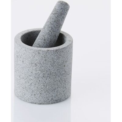 Point-Virgule Granieten vijzel met stamper - half gepolijst Point-Virgule Granieten vijzel met stamper - half gepolijst