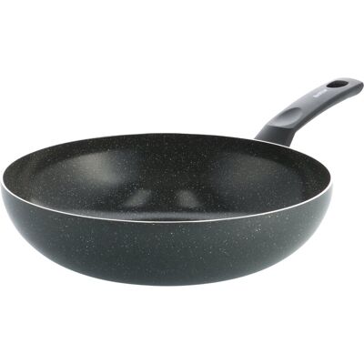 Kochstar stein keramische wokpan - zonder deksel - 28cm - 3.57l- pfas-vrij - inductie wokpan - inductie pan - keramische anti-aanbaklaag - koelgreep - ovenbestendig tot 130° c - graniet Kochstar stein keramische wokpan - zonder deksel - 28cm - 3.57l- pfas-vrij - inductie wokpan - inductie pan - keramische anti-aanbaklaag - koelgreep - ovenbestendig tot 130° c - graniet
