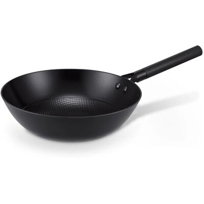 Brabantia patron wokpan ø 28cm - duurzame pan met luxe design handgreep - 100% pfas vrij - keramische antiaanbaklaag - inductie wokpan - zwart Brabantia patron wokpan ø 28cm - duurzame pan met luxe design handgreep - 100% pfas vrij - keramische antiaanbaklaag - inductie wokpan - zwart