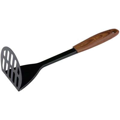 Alpina pureestamper rvs - aardappelstamper met houten handvat - 26,5 cm - stamper voor aardappelen en groenten Alpina pureestamper rvs - aardappelstamper met houten handvat - 26,5 cm - stamper voor aardappelen en groenten