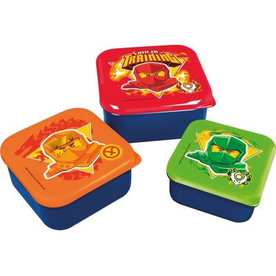 Stor Lego ninjago 3-in-1 snackdoosjes - 3 formaten - vierkant - sluit goed af - lunchboxen voor kinderen - los deksel - geschikt voor koekjes, fruit en snacks - donkerblauw Stor Lego ninjago 3-in-1 snackdoosjes - 3 formaten - vierkant - sluit goed af - lunchboxen voor kinderen - los deksel - geschikt voor koekjes, fruit en snacks - donkerblauw