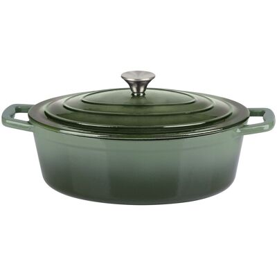 Alpina braadpan 33cm gietijzer groen Alpina braadpan 33cm gietijzer groen