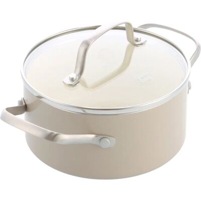 GreenChef nordics keramische inductie kookpan met deksel 16cm/1.58l - pfas-vrij - inductie pan - vaatwasserbestendig - ovenbestendig tot 220°c - keramische anti-aanbaklaag - crème GreenChef nordics keramische inductie kookpan met deksel 16cm/1.58l - pfas-vrij - inductie pan - vaatwasserbestendig - ovenbestendig tot 220°c - keramische anti-aanbaklaag - crème