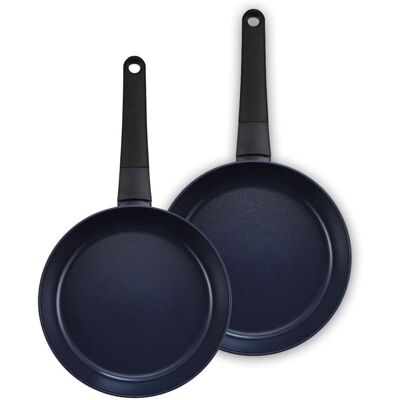 Brabantia vanta 2-delige koekenpannenset ø 24 & 28cm - 100% pfas vrij - keramische antiaanbaklaag titanium versterkt - pannenset inductie - zwart Brabantia vanta 2-delige koekenpannenset ø 24 & 28cm - 100% pfas vrij - keramische antiaanbaklaag titanium versterkt - pannenset inductie - zwart