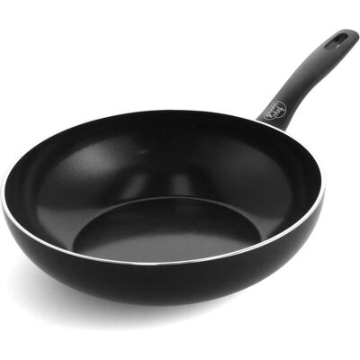 GreenChef prime keramische inductie wokpan zonder deksel 28cm - 3.69l - pfas-vrij - inductie pan - vaatwasserbestendig - ovenbestendig tot 160°c - keramische antiaanbaklaag - gerecylceerd aluminium - zwart GreenChef prime keramische inductie wokpan zonder deksel 28cm - 3.69l - pfas-vrij - inductie pan - vaatwasserbestendig - ovenbestendig tot 160°c - keramische antiaanbaklaag - gerecylceerd aluminium - zwart