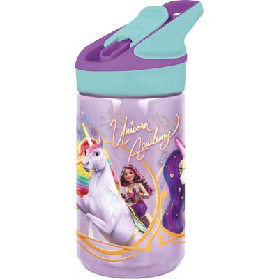 Stor Unicorn academy tritan premium drinkfles - 480 ml - sluit goed af - drinkfles voor kinderen - paars/turquoise Stor Unicorn academy tritan premium drinkfles - 480 ml - sluit goed af - drinkfles voor kinderen - paars/turquoise