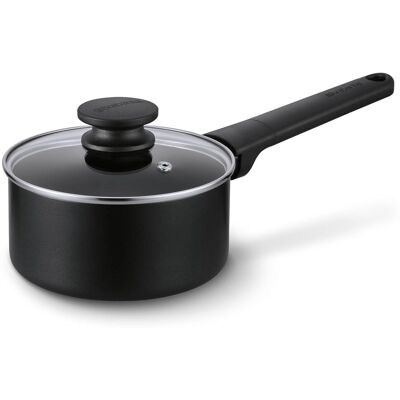 Brabantia vanta steelpan met deksel -ø 16 cm - sauspan - keramische antiaanbaklaag titanium versterkt - geschikt voor inductie - 100% pfas vrij - zwart Brabantia vanta steelpan met deksel -ø 16 cm - sauspan - keramische antiaanbaklaag titanium versterkt - geschikt voor inductie - 100% pfas vrij - zwart