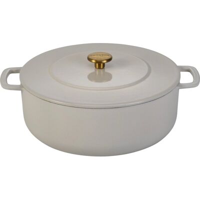 ComBekk gietijzeren braadpan ø28cm - 100% gerecycled - pfas vrij - geschikt voor inductie - 5,3l - sand ComBekk gietijzeren braadpan ø28cm - 100% gerecycled - pfas vrij - geschikt voor inductie - 5,3l - sand